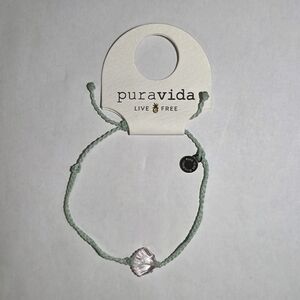 Pura Vida Seafoam Green Shell Charm Bracelet